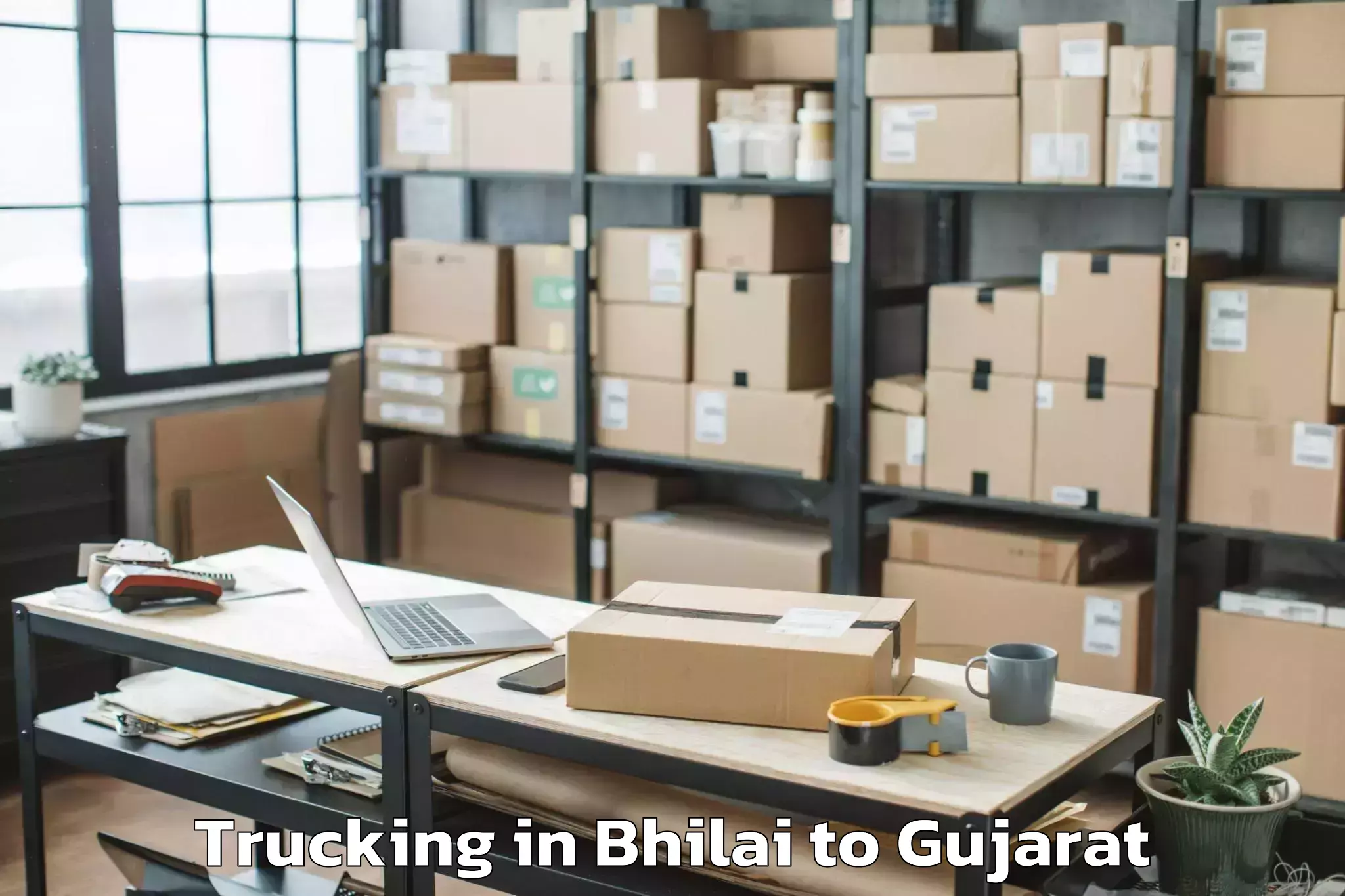 Professional Bhilai to Khambhalia Trucking